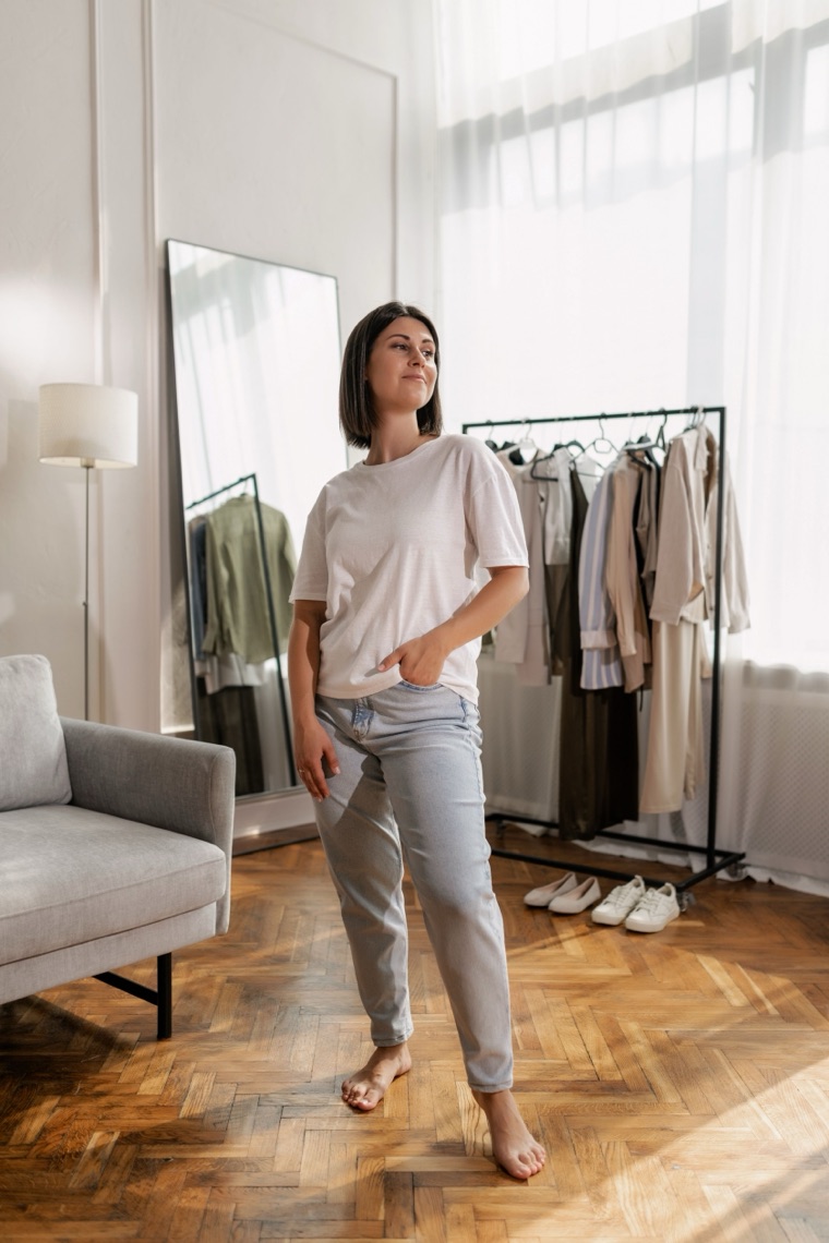 A shopper's own full-length photo